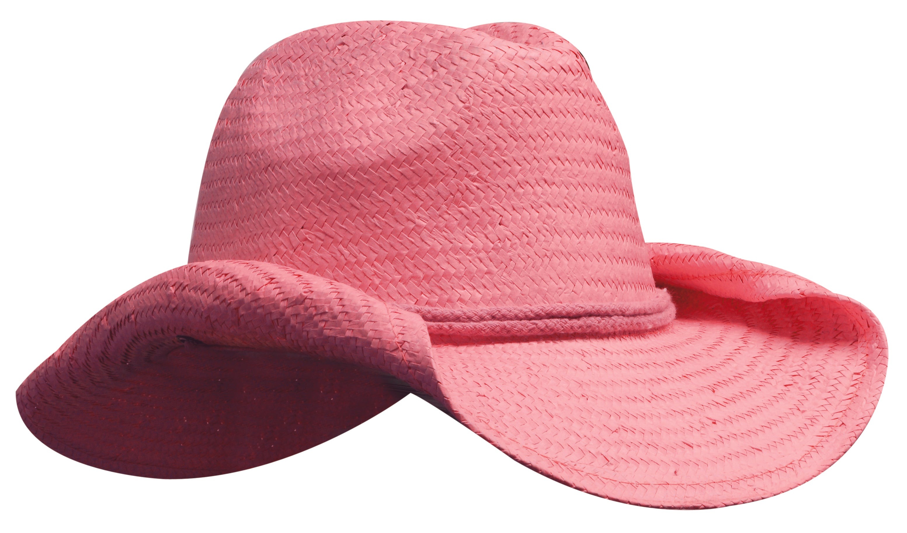 Ladies Cowboy Straw Hat H4283 | Pink